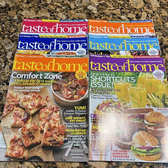 Lot Of Taste Of Homes Cooking Back Issues Recipes Magazines 2011 set Of 6 - Picture 1 of 16